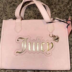 Juicy Couture Light Pink Satchel/Bag/Purse w/ Gold Accents - New w/ Tags